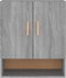 vidaXL - Wandkast - 60x31x70 - cm - bewerkt - hout - grijs - sonoma - eikenkleurig