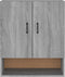 vidaXL - Wandkast - 60x31x70 - cm - bewerkt - hout - grijs - sonoma - eikenkleurig