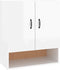 vidaXL - Wandkast - 60x31x70 - cm - bewerkt - hout - hoogglans - wit