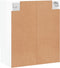 vidaXL - Wandkast - 60x31x70 - cm - bewerkt - hout - hoogglans - wit