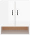 vidaXL - Wandkast - 60x31x70 - cm - bewerkt - hout - hoogglans - wit