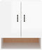 vidaXL - Wandkast - 60x31x70 - cm - bewerkt - hout - hoogglans - wit