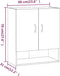 vidaXL - Wandkast - 60x31x70 - cm - bewerkt - hout - hoogglans - wit