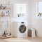 vidaXL - Wandkast - 60x31x70 - cm - bewerkt - hout - hoogglans - wit