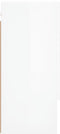 vidaXL - Wandkast - 60x31x70 - cm - bewerkt - hout - hoogglans - wit