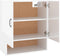 vidaXL - Wandkast - 60x31x70 - cm - bewerkt - hout - hoogglans - wit