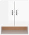 vidaXL - Wandkast - 60x31x70 - cm - bewerkt - hout - hoogglans - wit