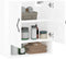 vidaXL - Wandkast - 60x31x70 - cm - bewerkt - hout - hoogglans - wit
