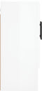 vidaXL - Wandkast - 60x31x70 - cm - bewerkt - hout - hoogglans - wit