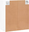 vidaXL - Wandkast - 60x31x70 - cm - bewerkt - hout - hoogglans - wit