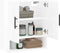 vidaXL - Wandkast - 60x31x70 - cm - bewerkt - hout - hoogglans - wit