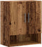 vidaXL - Wandkast - 60x31x70 - cm - bewerkt - hout - oud - houtkleurig