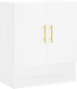 vidaXL - Wandkast - 60x31x70 - cm - bewerkt - hout - wit