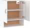 vidaXL - Wandkast - 60x31x70 - cm - bewerkt - hout - wit