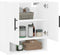 vidaXL - Wandkast - 60x31x70 - cm - bewerkt - hout - wit