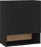 vidaXL - Wandkast - 60x31x70 - cm - bewerkt - hout - zwart