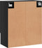 vidaXL - Wandkast - 60x31x70 - cm - bewerkt - hout - zwart