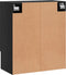 vidaXL - Wandkast - 60x31x70 - cm - bewerkt - hout - zwart