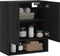 vidaXL - Wandkast - 60x31x70 - cm - bewerkt - hout - zwart