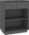 vidaXL - Wandkast - 60x34x75 - cm - massief - grenenhout - grijs