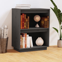 vidaXL - Wandkast - 60x34x75 - cm - massief - grenenhout - grijs