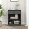 vidaXL - Wandkast - 60x34x75 - cm - massief - grenenhout - grijs