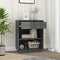 vidaXL - Wandkast - 60x34x75 - cm - massief - grenenhout - grijs