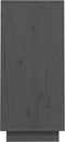 vidaXL - Wandkast - 60x34x75 - cm - massief - grenenhout - grijs