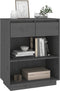 vidaXL - Wandkast - 60x34x75 - cm - massief - grenenhout - grijs