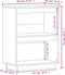 vidaXL - Wandkast - 60x34x75 - cm - massief - grenenhout - grijs