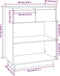 vidaXL - Wandkast - 60x34x75 - cm - massief - grenenhout - grijs