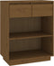 vidaXL - Wandkast - 60x34x75 - cm - massief - grenenhout - honingbruin