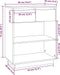vidaXL - Wandkast - 60x34x75 - cm - massief - grenenhout - honingbruin
