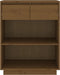 vidaXL - Wandkast - 60x34x75 - cm - massief - grenenhout - honingbruin