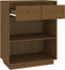 vidaXL - Wandkast - 60x34x75 - cm - massief - grenenhout - honingbruin