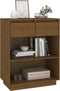 vidaXL - Wandkast - 60x34x75 - cm - massief - grenenhout - honingbruin