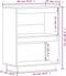 vidaXL - Wandkast - 60x34x75 - cm - massief - grenenhout