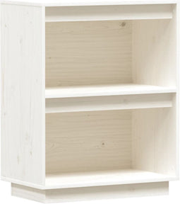 vidaXL - Wandkast - 60x34x75 - cm - massief - grenenhout - wit