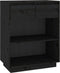 vidaXL - Wandkast - 60x34x75 - cm - massief - grenenhout - zwart