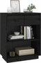 vidaXL - Wandkast - 60x34x75 - cm - massief - grenenhout - zwart