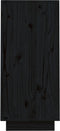 vidaXL - Wandkast - 60x34x75 - cm - massief - grenenhout - zwart