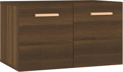 vidaXL - Wandkast - 60x36,5x35 - cm - bewerkt - hout - bruin - eikenkleur