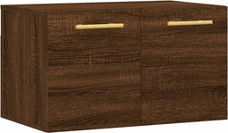 vidaXL - Wandkast - 60x36,5x35 - cm - bewerkt - hout - bruin - eikenkleur