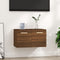 vidaXL - Wandkast - 60x36,5x35 - cm - bewerkt - hout - bruin - eikenkleur