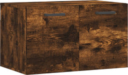 vidaXL - Wandkast - 60x36,5x35 - cm - bewerkt - hout - gerookt - eikenkleurig