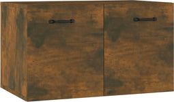 vidaXL - Wandkast - 60x36,5x35 - cm - bewerkt - hout - gerookt - eikenkleurig