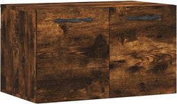 vidaXL - Wandkast - 60x36,5x35 - cm - bewerkt - hout - gerookt - eikenkleurig
