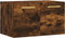 vidaXL - Wandkast - 60x36,5x35 - cm - bewerkt - hout - gerookt - eikenkleurig