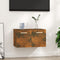vidaXL - Wandkast - 60x36,5x35 - cm - bewerkt - hout - gerookt - eikenkleurig
