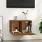 vidaXL - Wandkast - 60x36,5x35 - cm - bewerkt - hout - gerookt - eikenkleurig